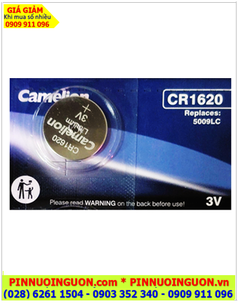 Camelion CR1620, Pin 3v Lithium Camelion CR1620 (16mm x 2.0mm) chính hãng
